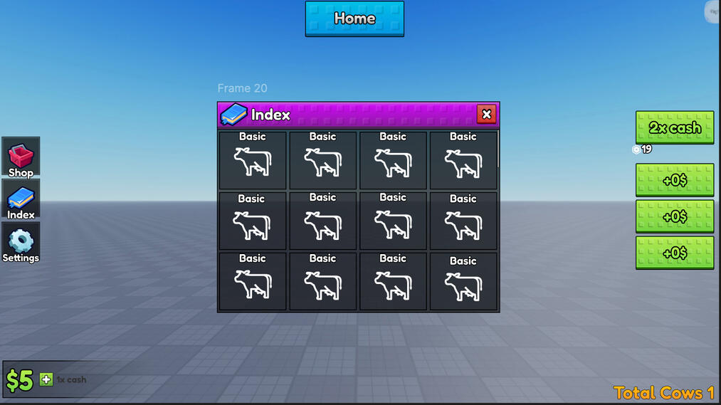 Cow farm ui